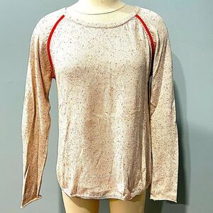 Project. Heathered Orange long Sleeve Knit Sweater